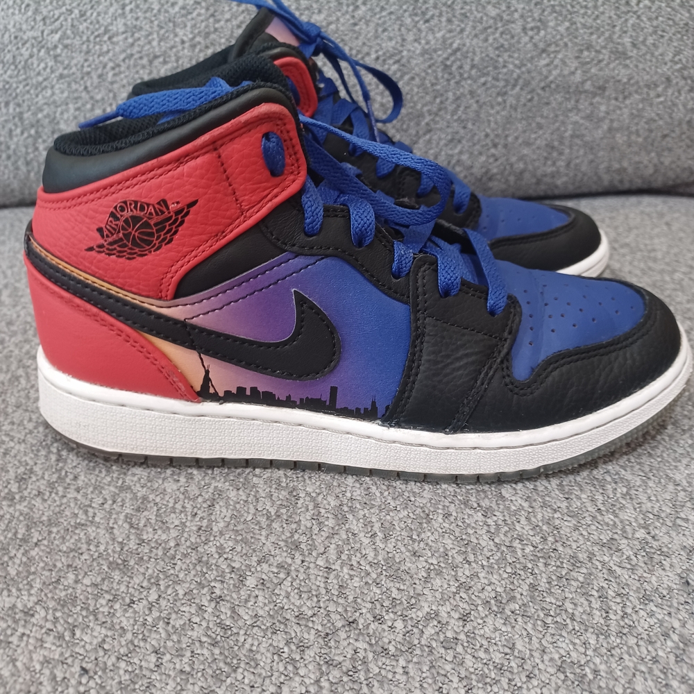 NIKE Jordan Kids' Red and Blue Sneakers